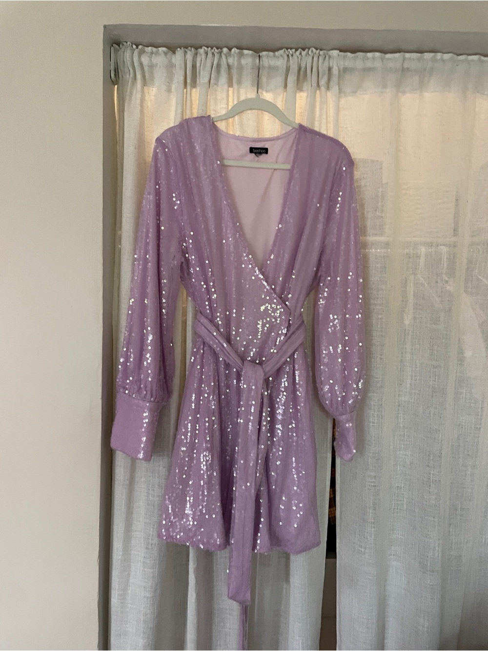 Sequin Wrap dress - Lilac
